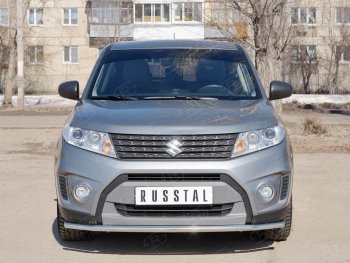 16 449 р. Одинарная защита переднего бампера диаметром 42 мм SLITKOFF  Suzuki Vitara  LY (2015-2019) дорестайлинг  с доставкой в г. Владивосток. Увеличить фотографию 2