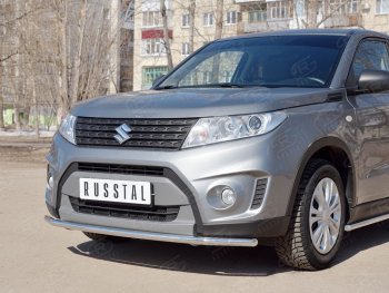 16 449 р. Одинарная защита переднего бампера диаметром 42 мм SLITKOFF  Suzuki Vitara  LY (2015-2019) дорестайлинг  с доставкой в г. Владивосток. Увеличить фотографию 3