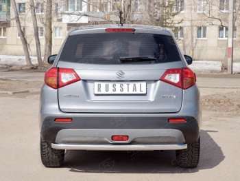 17 899 р. Одинарная защита заднего бампера из трубы диаметром 63 мм SLITKOFF Suzuki Vitara LY дорестайлинг (2015-2019)  с доставкой в г. Владивосток. Увеличить фотографию 2