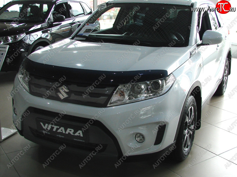 3 199 р. Дефлектор капота SIM  Suzuki Vitara  LY (2015-2019) дорестайлинг  с доставкой в г. Владивосток