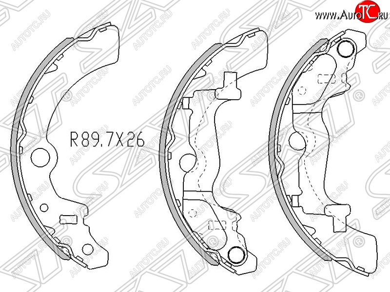 1 639 р. Колодки тормозные SAT (задние)  Suzuki Wagon R  MC22S,VC12S (2000-2002) 1-ый рестайлинг  с доставкой в г. Владивосток