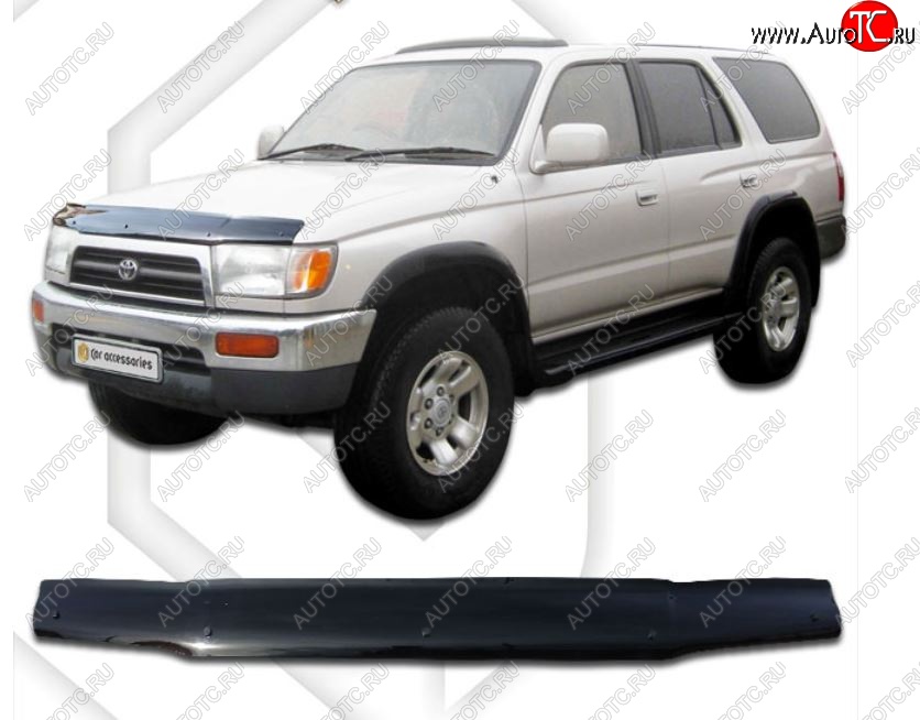 1 999 р. Дефлектор капота (RZN180, RZN185, VZN180, VZN185, VZN180, VZN185) CA-Plastiс  Toyota 4Runner  N180 (1995-2002) 5 дв. дорестайлинг, рестайлинг (Classic черный, Без надписи)  с доставкой в г. Владивосток