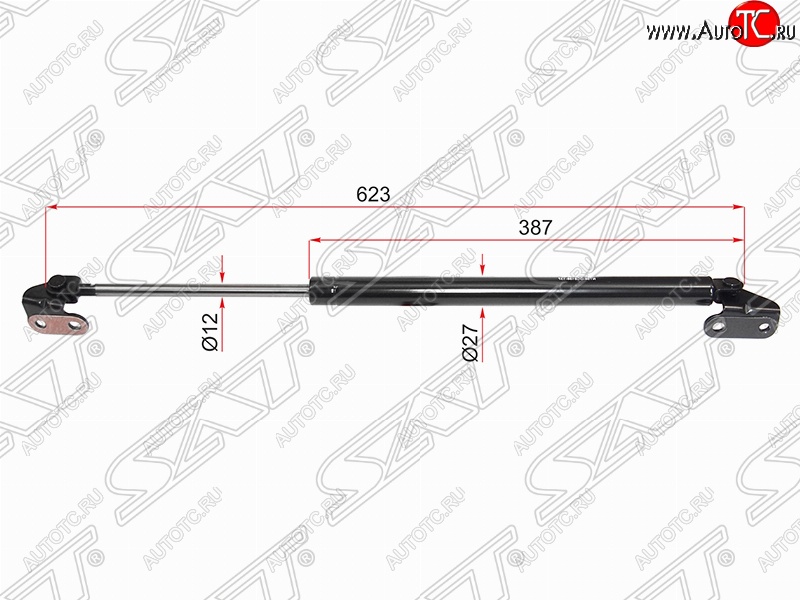 1 229 р. Правый упор крышки багажника (газовый) SAT Toyota Hilux Surf N180 5 дв. дорестайлинг (1995-1998)  с доставкой в г. Владивосток