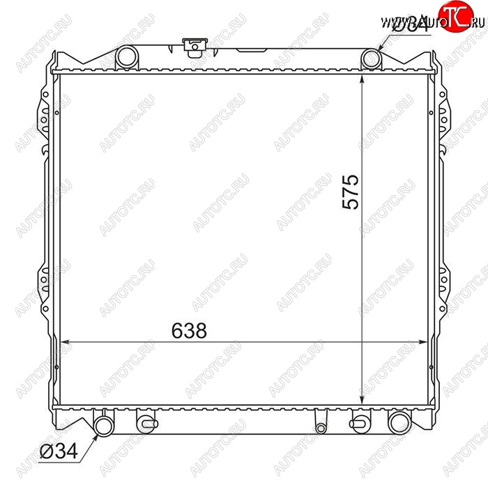 12 649 р. Радиатор двигателя SAT  Toyota 4Runner  N180 - Land Cruiser  90  с доставкой в г. Владивосток