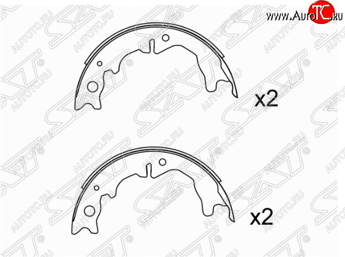 2 879 р. Колодки ручного тормоза SAT Toyota Mark 2 X100 седан (1996-2000)  с доставкой в г. Владивосток
