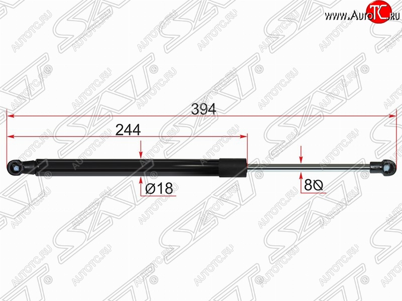 539 р. Газовый упор крышки багажника SAT  Toyota Auris  E180 (2012-2016) хэтчбэк 5 дв. дорестайлинг  с доставкой в г. Владивосток