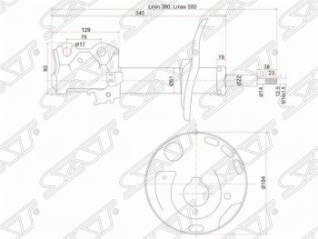 Левый амортизатор передний SAT Toyota Auris E150 хэтчбэк 5 дв. дорестайлинг (2006-2010)