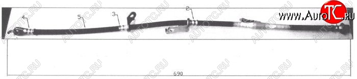 1 299 р. Тормозной шланг SAT (передний, правый) Toyota Auris E150 хэтчбэк 5 дв. дорестайлинг (2006-2010)  с доставкой в г. Владивосток