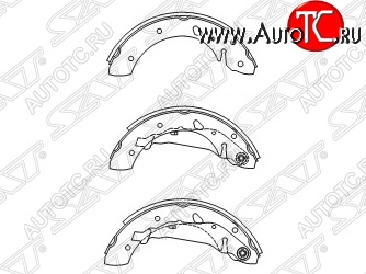 1 699 р. Колодки тормозные SAT (задние)  Toyota Avensis  T220 седан (1997-2003) дорестайлинг, рестайлинг  с доставкой в г. Владивосток