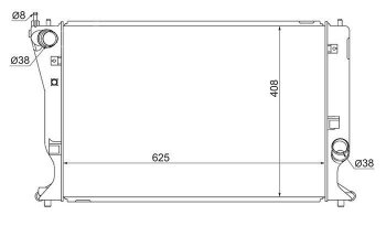 Радиатор двигателя SAT Toyota Avensis T250 универсал дорестайлинг (2003-2006)