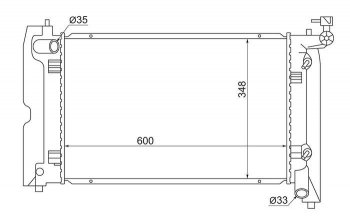 Радиатор двигателя SAT Toyota Avensis T250 универсал дорестайлинг (2003-2006)