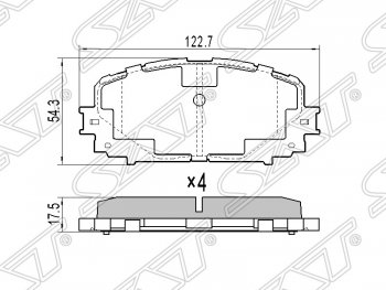 Колодки тормозные SAT (передние) Toyota Ractis (2005-2010)