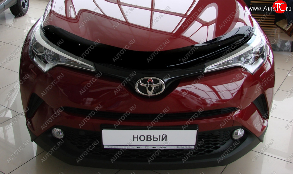 2 879 р. Дефлектор капота SIM Toyota C-HR NGX10, ZGX10 рестайлинг (2019-2024)  с доставкой в г. Владивосток