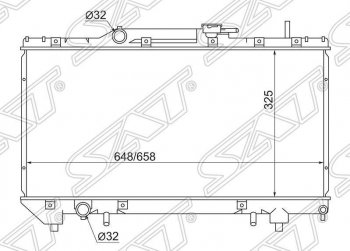 4 899 р. Радиатор двигателя SAT  Toyota Caldina ( T190,  T210) - Corona  T190  с доставкой в г. Владивосток. Увеличить фотографию 1