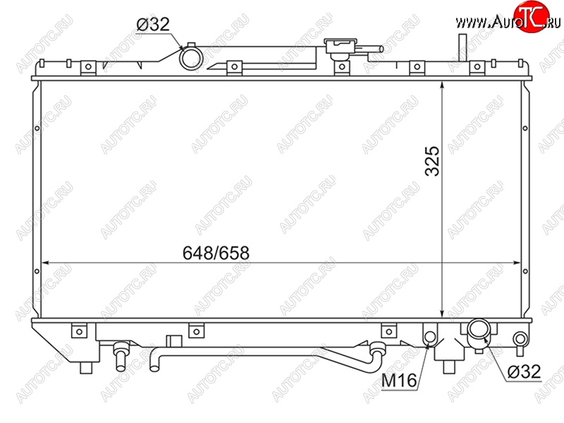 7 499 р. Радиатор двигателя (пластинчатый, МКПП/АКПП,	3SFE/3SGE/4SFE) SAT  Toyota Caldina ( T190,  T210) - Corona  T190  с доставкой в г. Владивосток