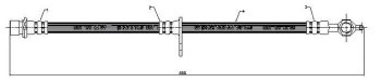 Тормозной шланг SAT (передний, правый) Toyota Ipsum SXM10 дорестайлинг (1995-1998)