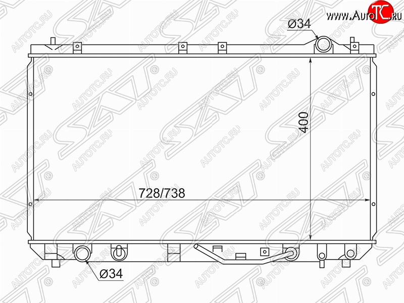 7 749 р. Радиатор двигателя SAT Toyota Camry XV20 (1999-2001)  с доставкой в г. Владивосток