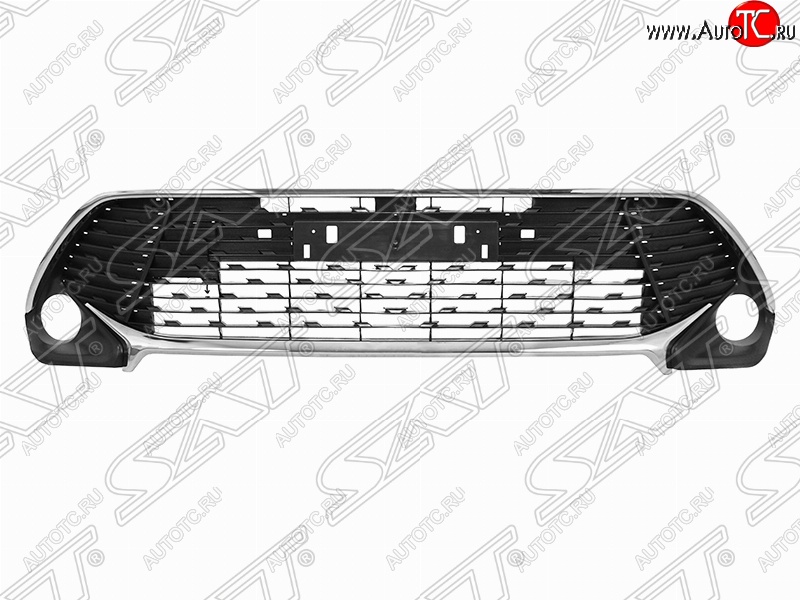 7 249 р. Решётка в передний бампер (с оправами) (RUSSIAN TYPE) SAT  Toyota Camry  XV55 (2017-2018) 2-ой рестайлинг  с доставкой в г. Владивосток