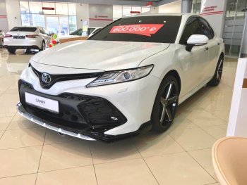 24 999 р. Решетка в передний бампер HEMMES Toyota Camry XV70 дорестайлинг (2017-2021) (неокрашенная)  с доставкой в г. Владивосток. Увеличить фотографию 2