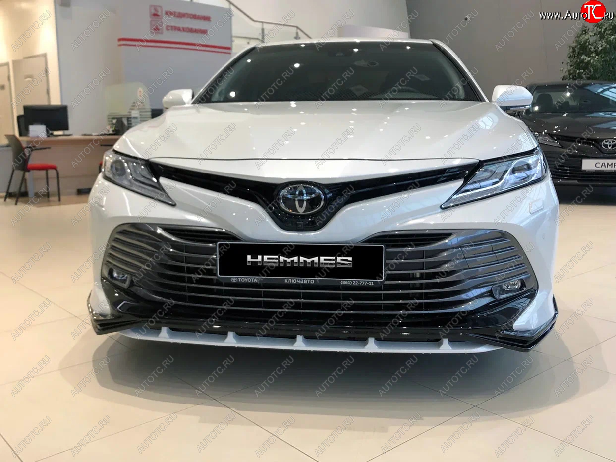 16 899 р. Накладка переднего бампера HEMMES Toyota Camry XV70 дорестайлинг (2017-2021)  с доставкой в г. Владивосток