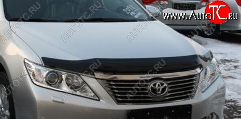 3 199 р. Дефлектор капота NovLine-Autofamily (рестайлинг)  Toyota Camry  XV50 (2011-2014) дорестайлинг  с доставкой в г. Владивосток