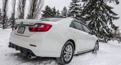 3 599 р. Диффузор заднего бампера Sport Toyota Camry XV50 дорестайлинг (2011-2014) (Под окраску, Неокрашенный)  с доставкой в г. Владивосток. Увеличить фотографию 2