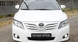 1 269 р. Реснички на фары (рестайлинг) RA Toyota Camry XV40 рестайлинг (2009-2011) (Неокрашенные)  с доставкой в г. Владивосток. Увеличить фотографию 3