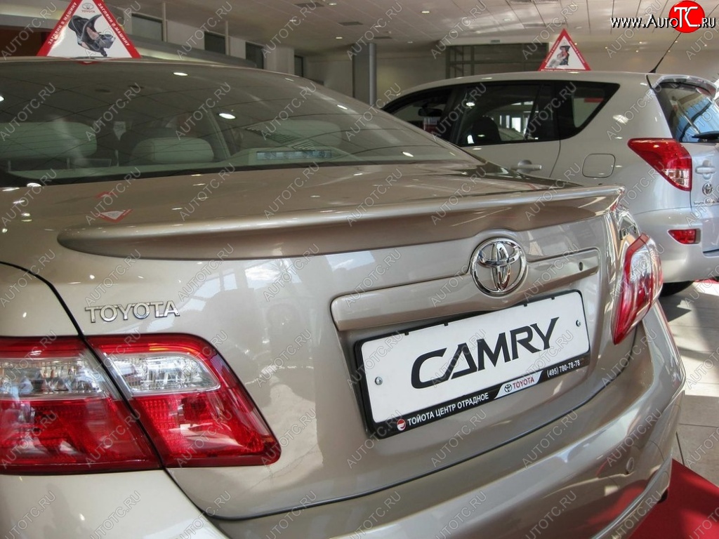 2 789 р. Лип спойлер ОEМ  Toyota Camry  XV40 (2009-2011) рестайлинг (Неокрашенный)  с доставкой в г. Владивосток