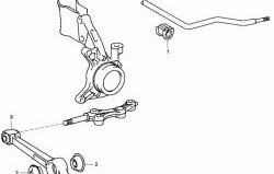 959 р. Полиуретановый сайлентблок реактивной тяги передней подвески Точка Опоры  Toyota Camry  V40 - Vista  седан  с доставкой в г. Владивосток. Увеличить фотографию 2