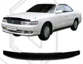 1 899 р. Дефлектор капота CA-Plastiс  Toyota Chaser (1992-1996) (Classic черный, Без надписи)  с доставкой в г. Владивосток. Увеличить фотографию 1