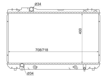 Радиатор двигателя SAT Toyota Chaser (1996-2001)