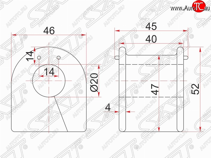 158 р. Резиновая втулка заднего стабилизатора (D=20) SAT  Toyota Chaser - Mark 2 ( X90,  X100)  с доставкой в г. Владивосток