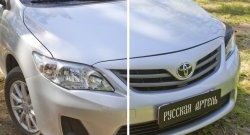 1 099 р. Реснички на фары RA Toyota Corolla E150 седан рестайлинг (2009-2013) (Неокрашенные)  с доставкой в г. Владивосток. Увеличить фотографию 6