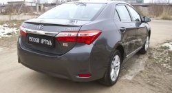 1 129 р. Защитная накладка на задний бампер RA  Toyota Corolla  E180 (2013-2019) дорестайлинг, рестайлинг  с доставкой в г. Владивосток. Увеличить фотографию 2