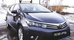 1 169 р. Реснички на фары RA  Toyota Corolla  E180 (2013-2016) дорестайлинг (Неокрашенные)  с доставкой в г. Владивосток. Увеличить фотографию 2