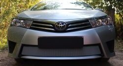 1 539 р. Сетка на бампер Russtal (хром)  Toyota Corolla  E180 (2013-2016) дорестайлинг  с доставкой в г. Владивосток. Увеличить фотографию 3