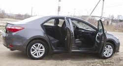 2 259 р. Накладки на порожки автомобиля RA  Toyota Corolla  E180 (2013-2019) дорестайлинг, рестайлинг  с доставкой в г. Владивосток. Увеличить фотографию 2