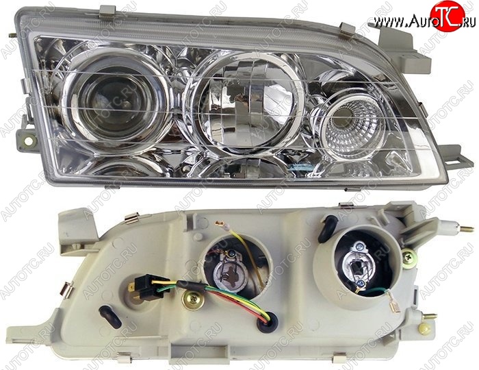 4 899 р. Правая фара SAT (диод/линза) Toyota Corolla E100 универсал (1991-2002)  с доставкой в г. Владивосток