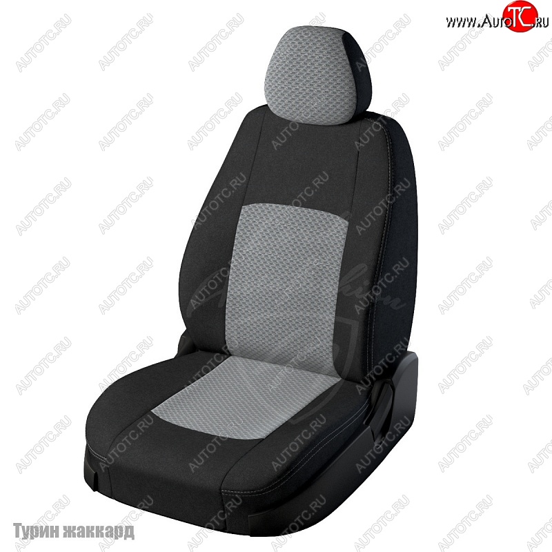 5 199 р. Чехлы для сидений Lord Autofashion Турин (жаккард) Toyota Corolla E180 дорестайлинг (2013-2016) (Черный, вставка Тропик)  с доставкой в г. Владивосток