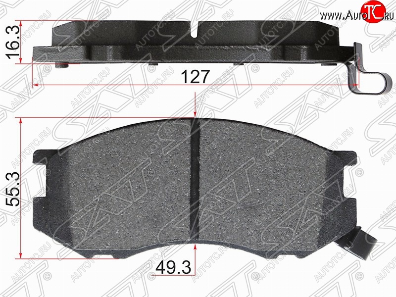 1 399 р. Колодки тормозные (передние) SAT Toyota Estima Emina XR10, XR20 минивэн 2-ой рестайлинг (1996-1999)  с доставкой в г. Владивосток