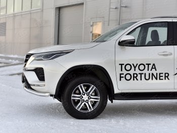 21 949 р. Защита переднего бампера (Ø63 мм, нержавейка) SLITKOFF  Toyota Fortuner  AN160 (2020-2024) рестайлинг  с доставкой в г. Владивосток. Увеличить фотографию 4