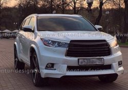 12 999 р. Комплект накладок на колёсные арки TopKontur Design Toyota Highlander XU50 дорестайлинг (2013-2017)  с доставкой в г. Владивосток. Увеличить фотографию 2