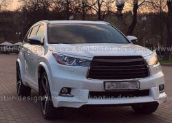 5 399 р. Решётка радиатора TopKontur Design Toyota Highlander XU50 дорестайлинг (2013-2017)  с доставкой в г. Владивосток. Увеличить фотографию 2