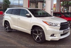 5 399 р. Решётка радиатора TopKontur Design Toyota Highlander XU50 дорестайлинг (2013-2017)  с доставкой в г. Владивосток. Увеличить фотографию 4