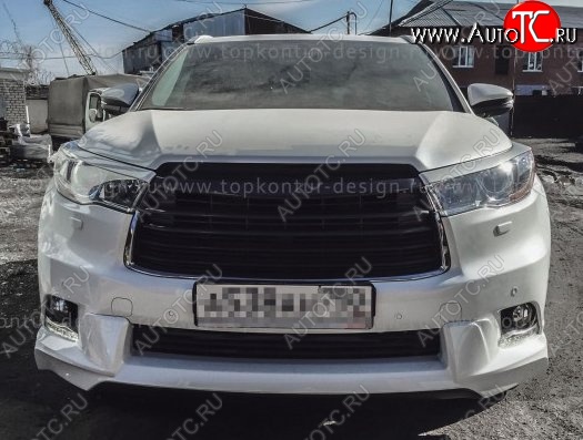 5 399 р. Решётка радиатора TopKontur Design Toyota Highlander XU50 дорестайлинг (2013-2017)  с доставкой в г. Владивосток