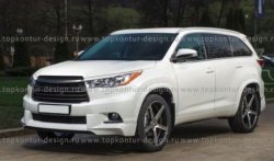 2 199 р. Реснички на фары TopKontur Design Toyota Highlander XU50 дорестайлинг (2013-2017) (Неокрашенные)  с доставкой в г. Владивосток. Увеличить фотографию 3