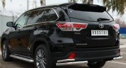 37 749 р. Широкая защита порогов SLITKOFF  Toyota Highlander  XU50 (2013-2017) дорестайлинг  с доставкой в г. Владивосток. Увеличить фотографию 3