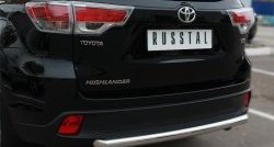 17 999 р. Защита заднего бампера (Ø63 мм, нержавейка) SLITKOFF  Toyota Highlander  XU50 (2013-2017) дорестайлинг  с доставкой в г. Владивосток. Увеличить фотографию 3