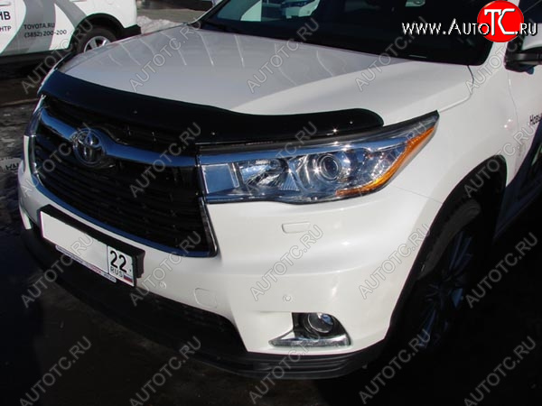 3 169 р. Дефлектор капота SIM Toyota Highlander XU50 дорестайлинг (2013-2017)  с доставкой в г. Владивосток