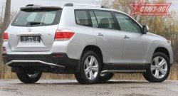 Защита заднего бампера Souz-96 (d42) Toyota Highlander XU40 рестайлинг (2010-2013)